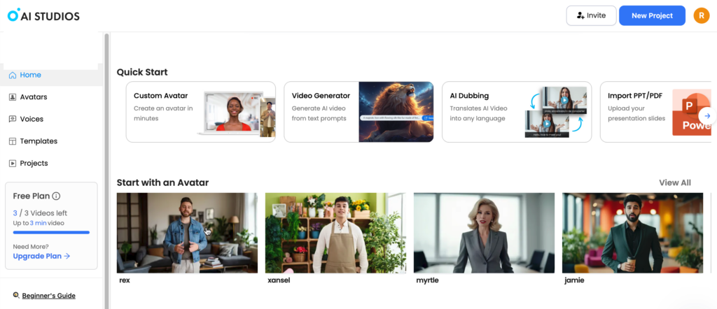 6. DeepBrain AI: The Simplicity of Text-to-Video Mastery